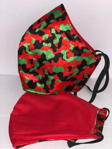 Camo Face Masks (Red)