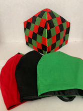 Cargar imagen en el visor de la galería, Pan African Face Masks Checkered